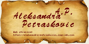 Aleksandra Petrašković vizit kartica